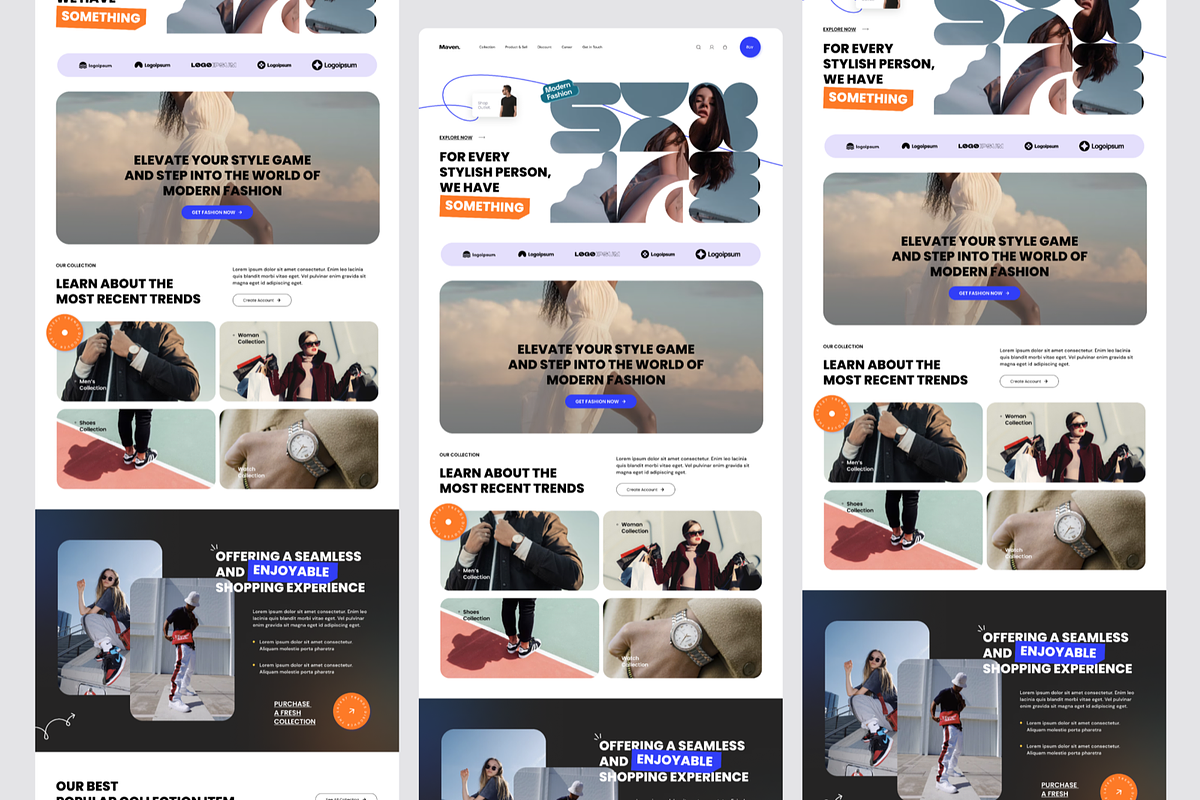 Maven - Modern Fashion Landing Page, a Landing Page Template by SquidPixey (Photo 5 of 5)