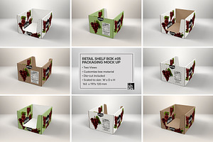 Retail Shelf Box 05 Packaging Mockup