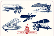 Vintage Aircraft Illustrations, a Transportation Illustration by Mr Vintage (Thumbnail 4 of 9)
