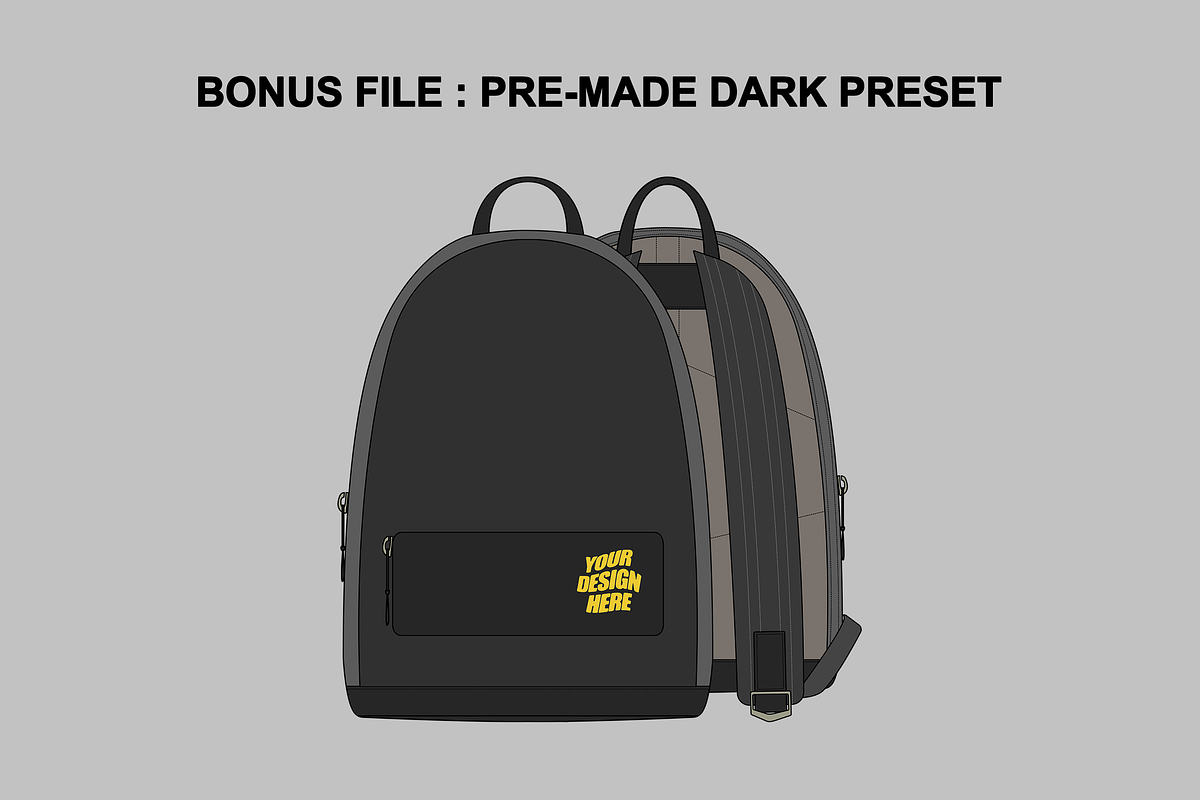 Backpack Vector Flat Mockup, a Product Mockup by Infinity Mockups (Photo 8 of 8)