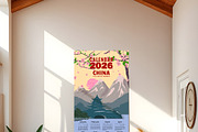 Monthly 2026 Calendar China, Vintage, a Seasonal Illustration by Vector_Up (Thumbnail 6 of 7)