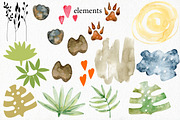 Watercolor safari clipart. Alphabet., an Animal Illustration by TaPilipa (Thumbnail 4 of 13)
