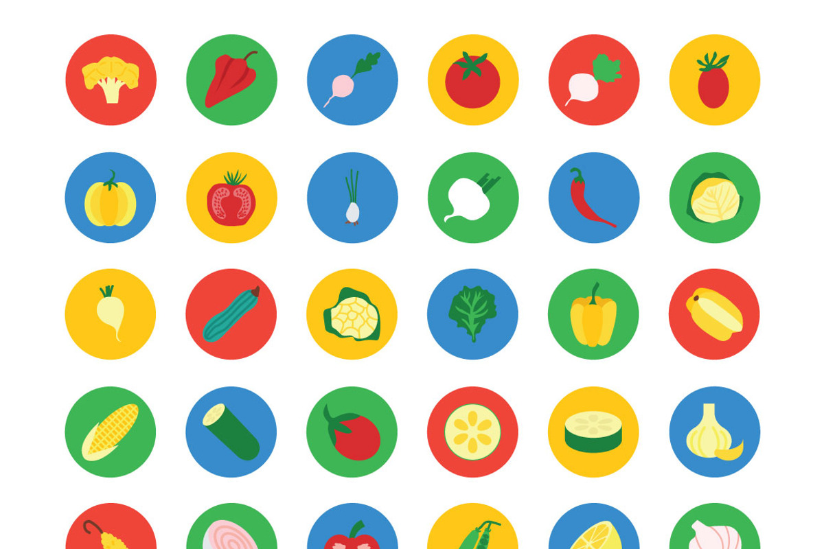 100+ Fruit and Vegetable Vector Icon preview 5