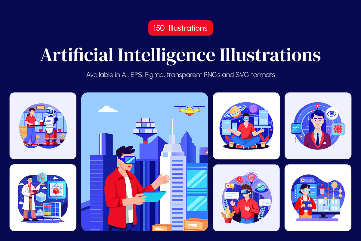 Artificial Intelligence Illustration, a Technology Illustration by Brickclay (Photo 1 of 13)