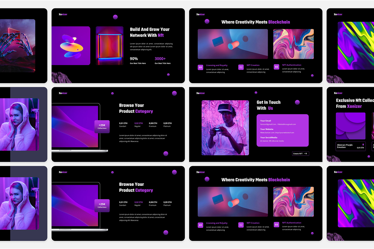 Xanizer - NFT Marketplace Keynote, a Presentation Template by Annora Studio (Photo 2 of 5)