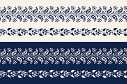 Blue Indian Block Print: Border, a Pattern Graphic by StabuLaRasa illustration (Thumbnail 10 of 16)