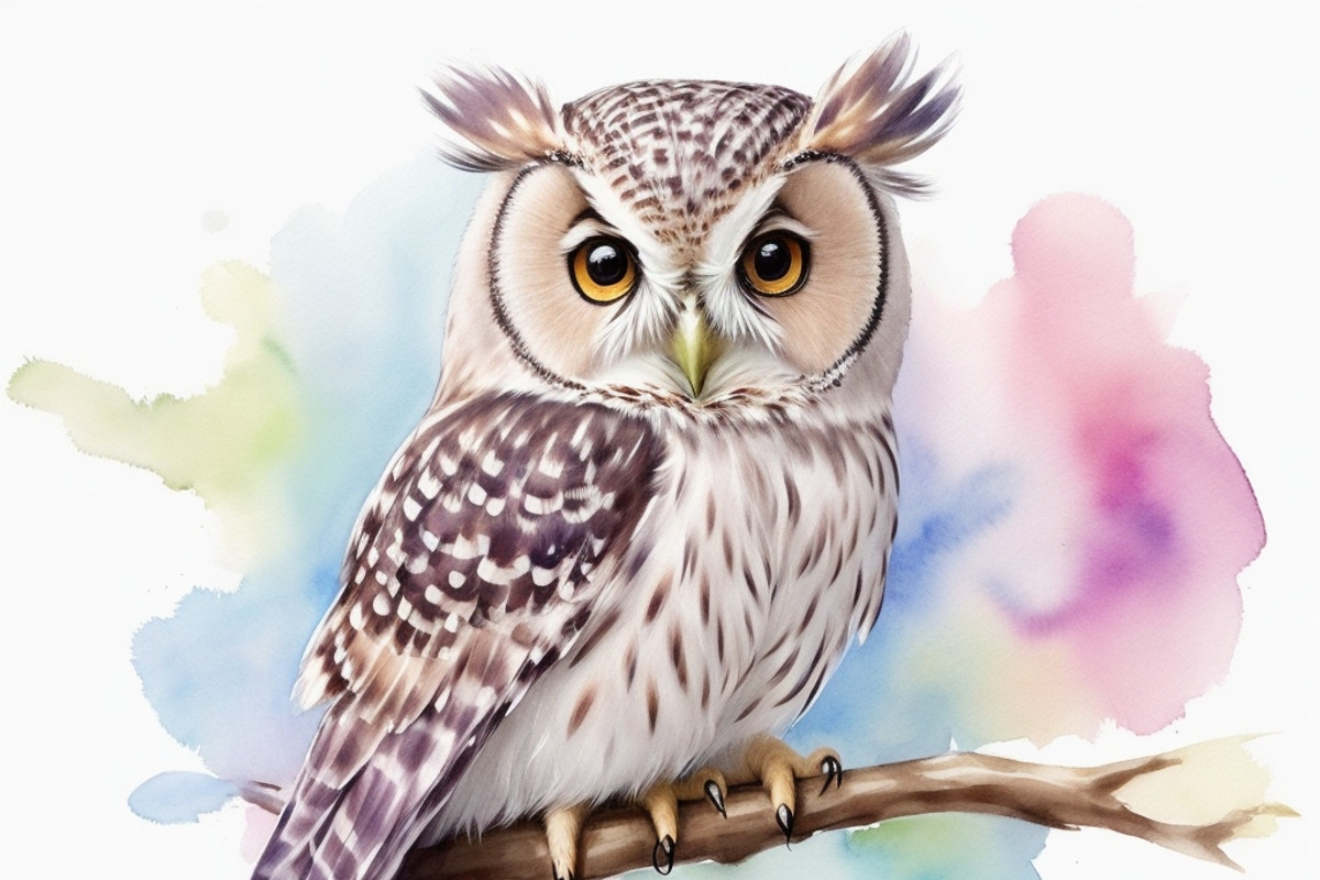 12 Watercolor baby owl clipart pack, an Animal Illustration by ZaaxPrintables (Photo 8 of 8)