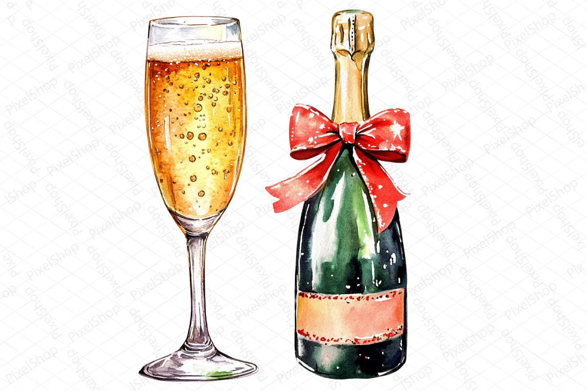 Watercolor Christmas Drinks Clipart, an Illustration by DreamPrint404 (Photo 2 of 7)