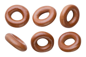 A set of cocoa dried bagels close-up, a Food & Drink Photo by innakreativ
