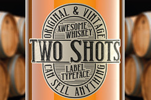 Two Shots label font