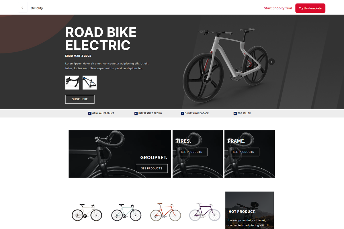 Biciclify Store Shopify Template, a Shopify Template by LTheme (Photo 1 of 2)