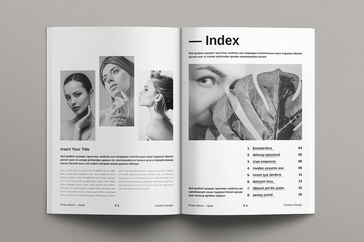 Digital Photo Album Book Template, a Brochure Template by E-Type (Photo 2 of 10)