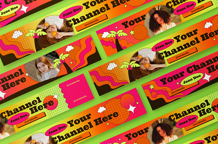 Pink Gradient Summer YouTube Cover, a Social Media Template by graphicook