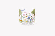 parisian spring houses watercolor, a Decorative Illustration by Patishop Art (Thumbnail 7 of 10)