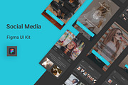 Social Media - Mobile App Figma, an UI Kit Template by themelove (Thumbnail 1 of 10)