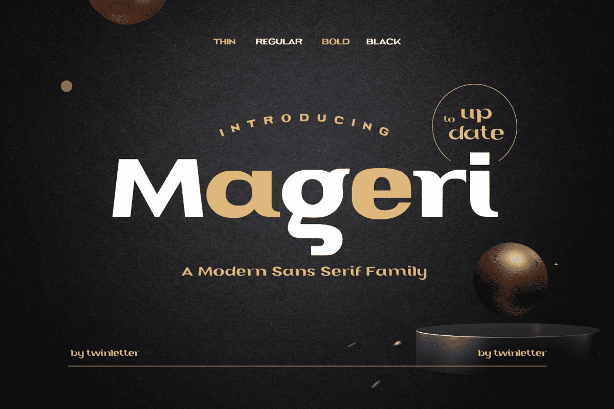 Mageri, a Sans Serif Font by twinstd (Photo 1 of 13)