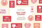Self Love Digital Stiker | PNG, an Illustration by Suntype | Sunshine Std (Thumbnail 1 of 6)