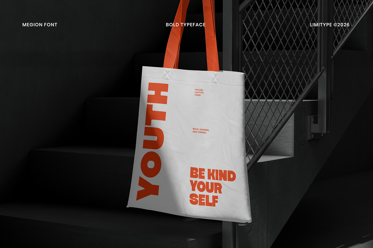 Megion - Bold Display Font, a Sans Serif Font by limitype (Photo 6 of 10)