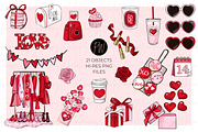 Valentine Clipart bundle png, a Person Illustration by Parinaz Wadia Design (Thumbnail 9 of 10)