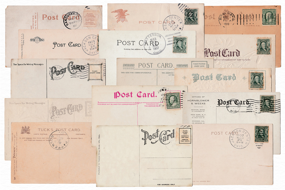 Authentic Antique 1900's Postcards, an Object Graphic by patternpop studio (Photo 3 of 3)