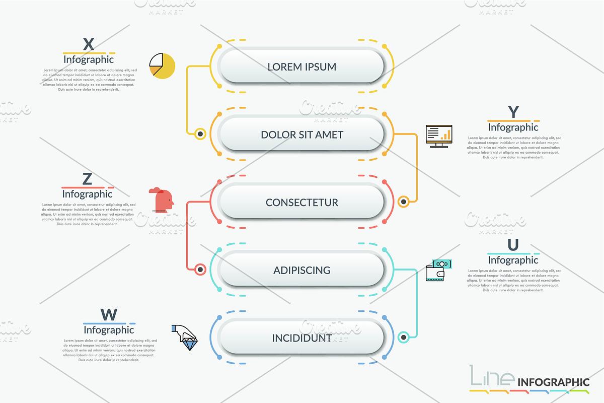 Line-X. Infographic Pack, a Presentation Template by Andrew Kras Design (Photo 14 of 23)