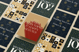 Modern Christmas Card Templates, a Print Template by SilverStag Type Foundry