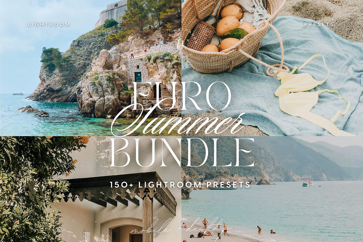 150+ Euro Summer Lightroom Presets, a Preset Add-On by TheWayfarerShoppe (Photo 1 of 10)