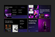 Black Modern Music Presentation, a Presentation Template by Eklip Studio (Thumbnail 2 of 6)