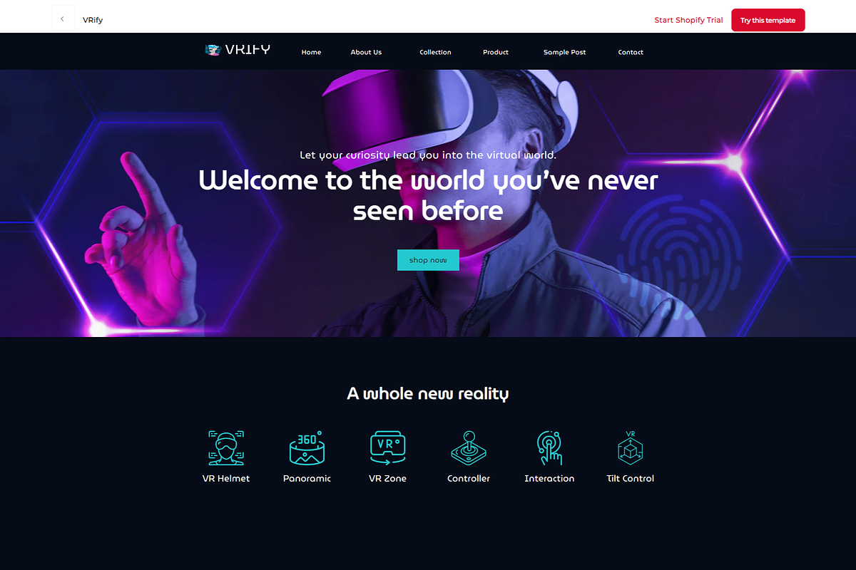 VRify | Pagefly Shopify Template, a Shopify Template by LTheme (Photo 1 of 2)