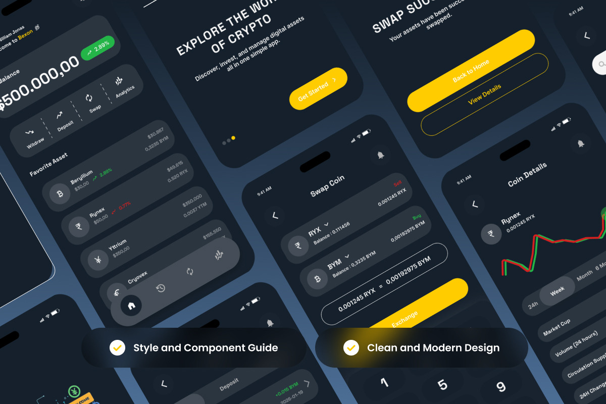 Bexon - Secure Crypto Wallet Mobile, an App Template by productype1 (Photo 5 of 5)
