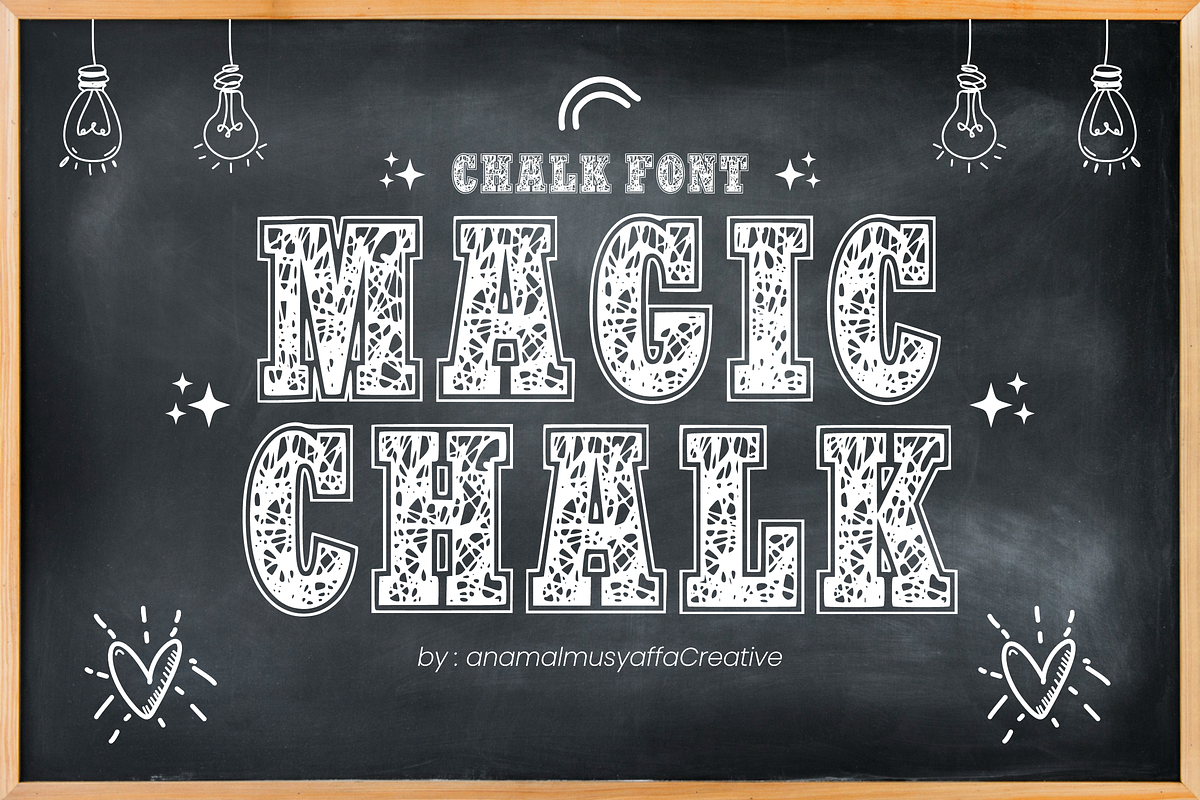 Magic Chalk - Displays Chalk Font, a Font by KiddoGlyphs Studio (Photo 1 of 3)