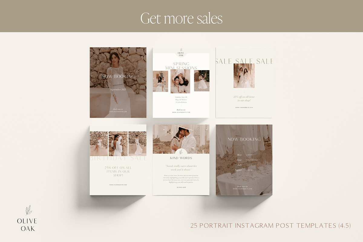 Wedding Photographer Instagram Posts, a Social Media Template by Wonderlik Webdesign (Photo 3 of 11)