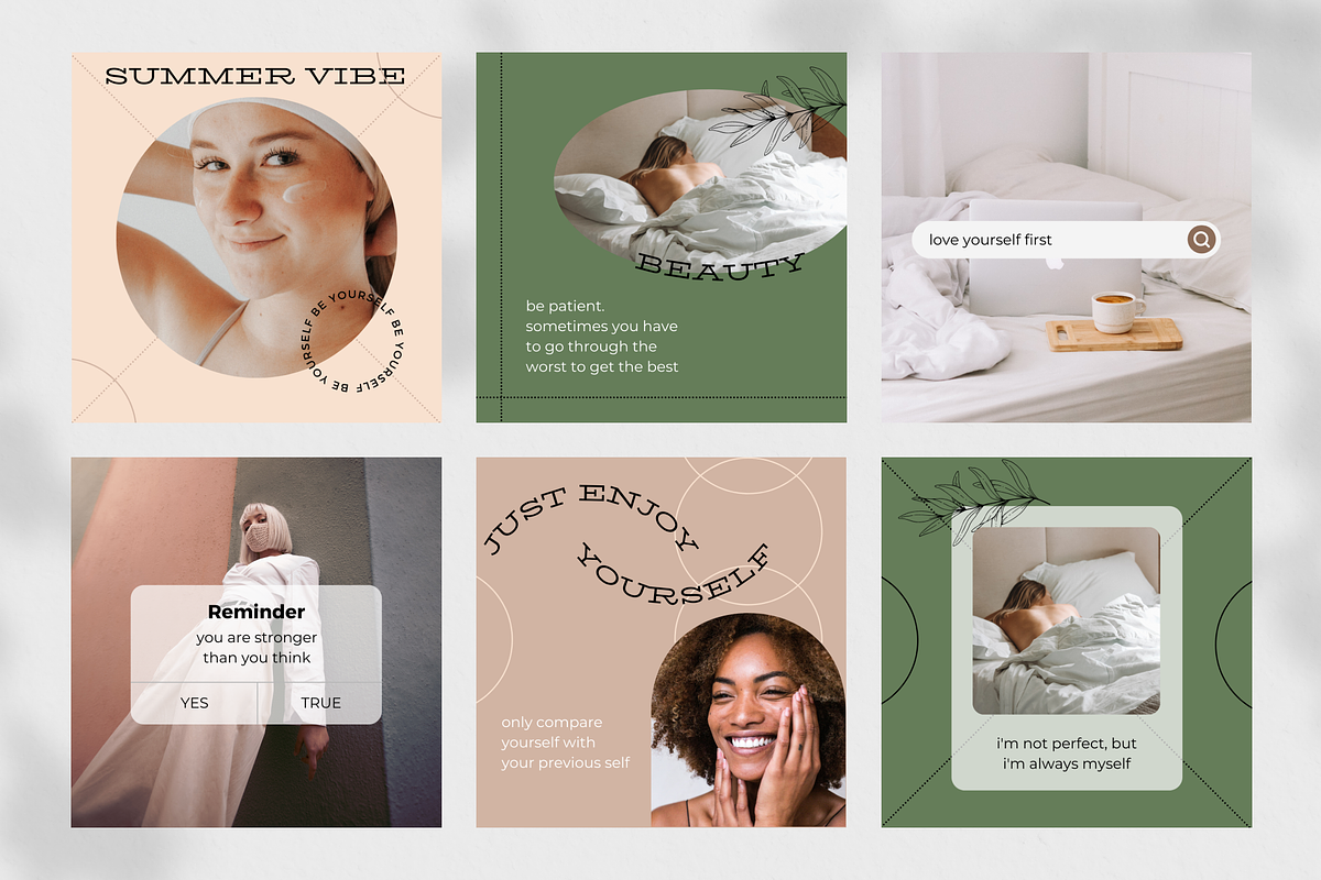 Boho Instagram Template Canva, a Social Media Template by DesignKora (Photo 6 of 8)