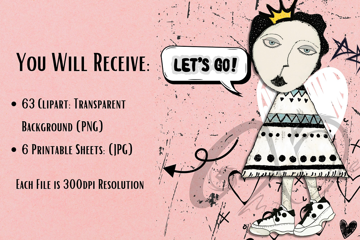 Quirky Cuties: Paper Doll Kit, an Illustration by NiiiNArt (Photo 2 of 6)