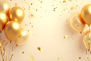 Golden Birthday Balloons on Black L, a Photo by LOGOCREATIVE