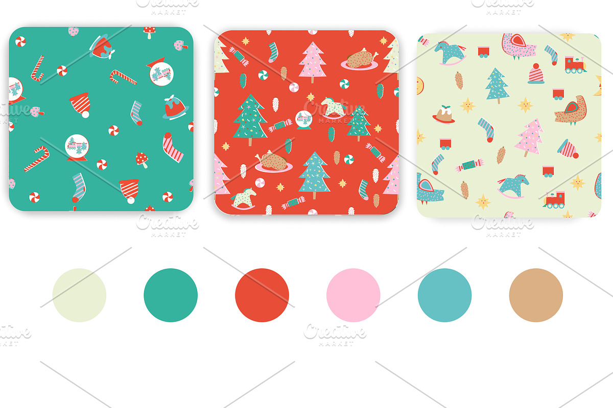 Merry Christmas. 50 BONUS elements, a Pattern Graphic by Lineli (Photo 5 of 10)