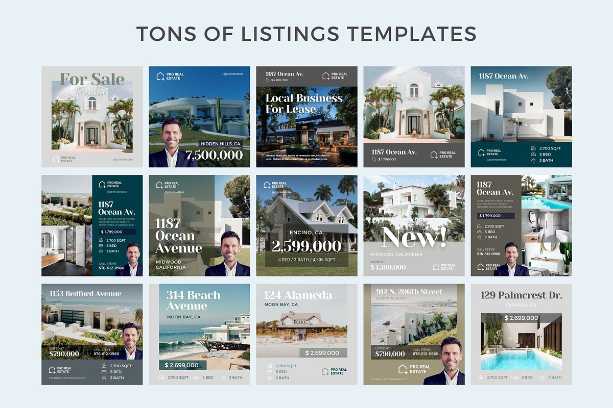 Real Estate Instagram Canva Template, a Social Media Template by Type Here Studio (Photo 2 of 10)