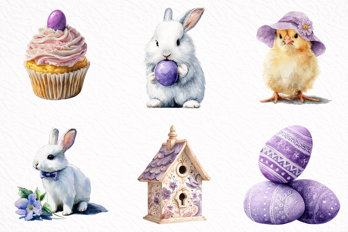 Watercolor Easter Clipart, an Illustration by DreamArtGraphic (Photo 6 of 6)