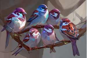 A group of Tree Sparrows, an Animal Photo by ZinetroN