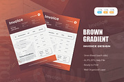 Brown Gradient - Invoice, a Stationery Template by AQR Studio (Thumbnail 1 of 2)