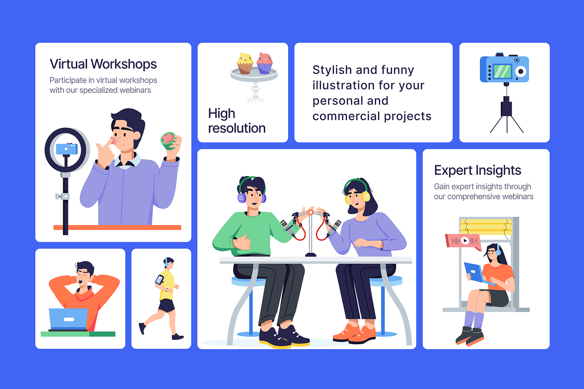 Animated Webinar and Podcast, a Person Illustration by Prosymbols (Photo 6 of 11)