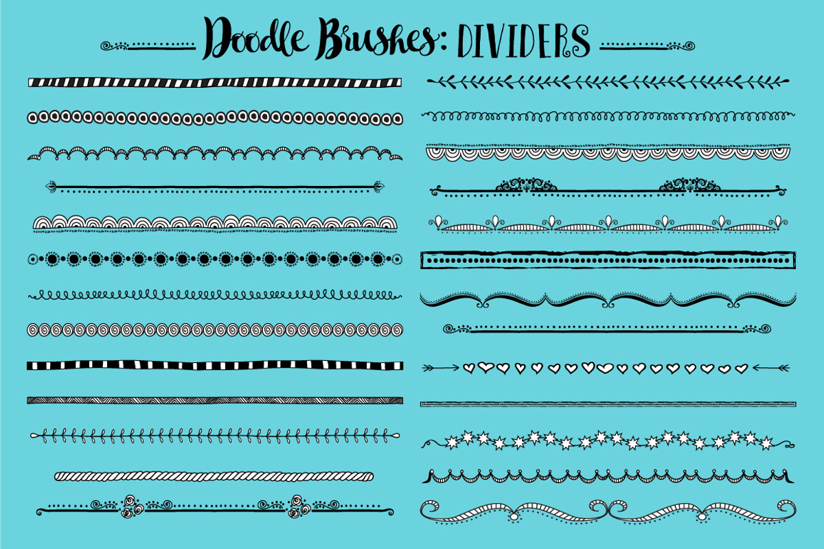 Doodle Brushes, Vector Pack, a Brush Add-On by a Blond Moment (Photo 2 of 6)