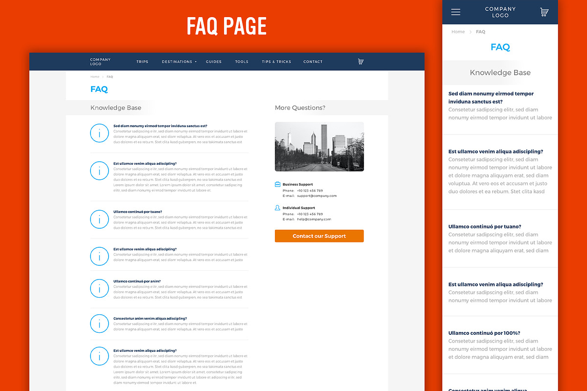 Travel Website Template - PSD & XD, a Websites & App Template by Better Be a Designer (Photo 9 of 13)