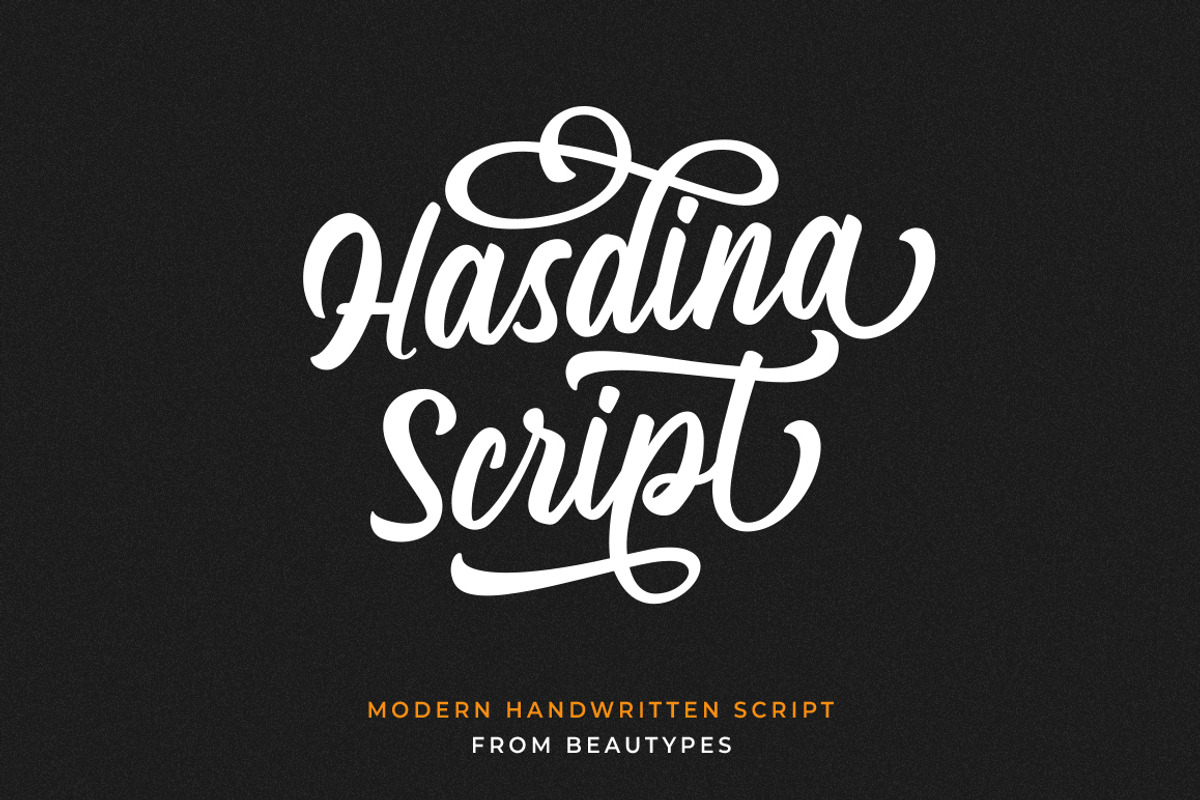Hasdina Script, a Script Font by Beautypes (Photo 1 of 7)