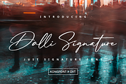 Dalli Signature-Just Signature Font, a Script Font by overlaytemplates (Thumbnail 1 of 6)