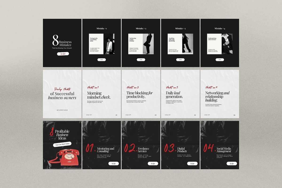 Business Coach Instagram Templates, a Templates & Theme by Terraa Studio Design (Photo 9 of 9)