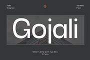 Gojali -  Variable Font, a Sans Serif Font by sabrcreative (Thumbnail 1 of 10)