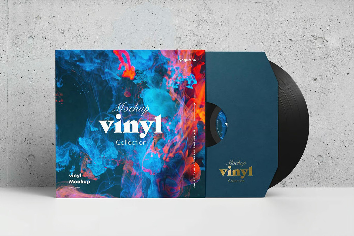 Vinyl Mock-up, a Product Mockup by zippypixelstudio (Photo 2 of 8)