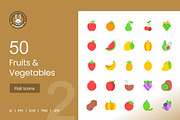 Fruits & Vegetables Flat Multicolor, an Icon by IconBunny (Thumbnail 1 of 2)