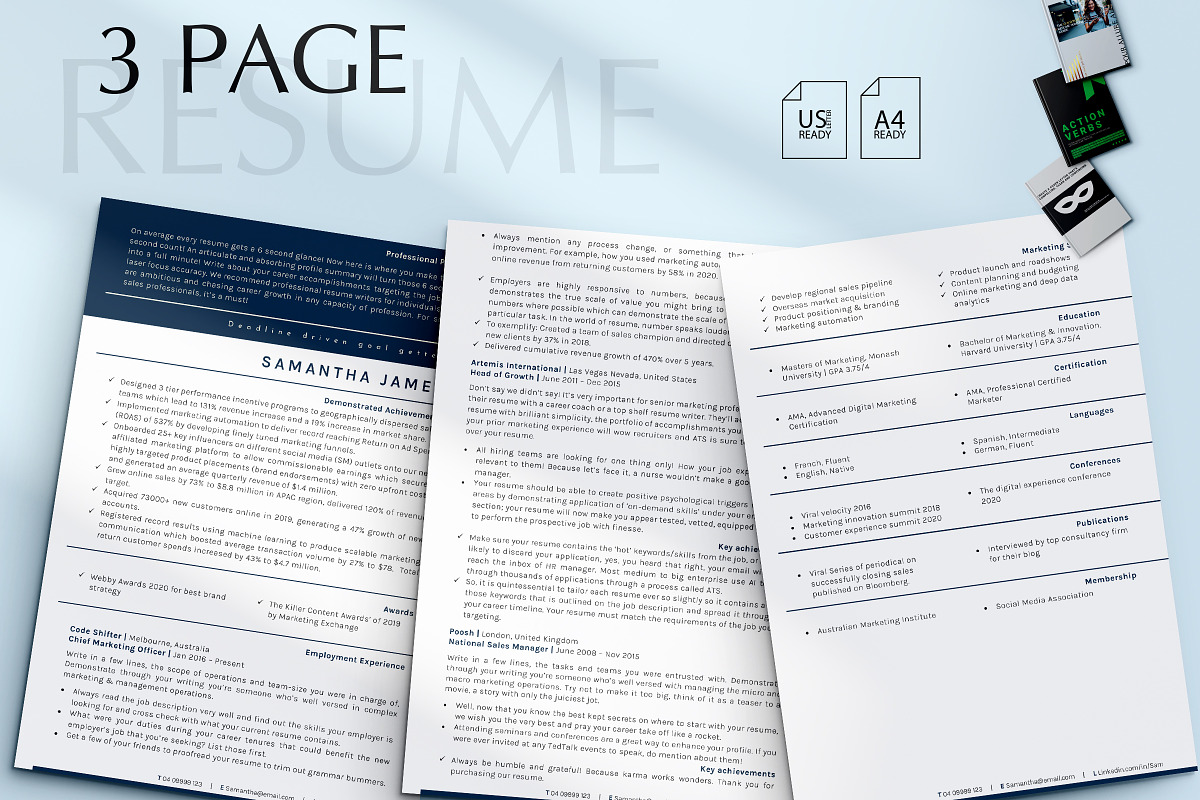 Marketing Resume Template Mac Pages, a Resume Template by Career Canvas (Photo 3 of 11)